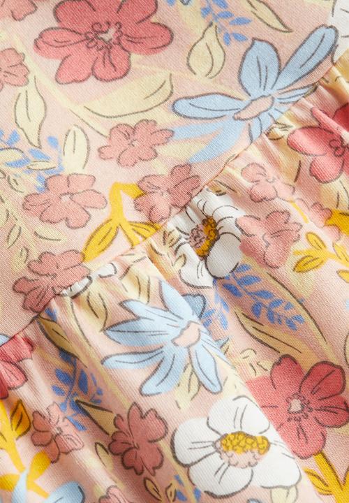 H&M - Patterned cotton dress - light pink floral