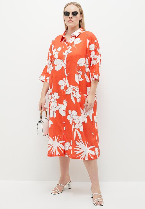 AMANDA LAIRD CHERRY - Cassia - Orange/White Floral