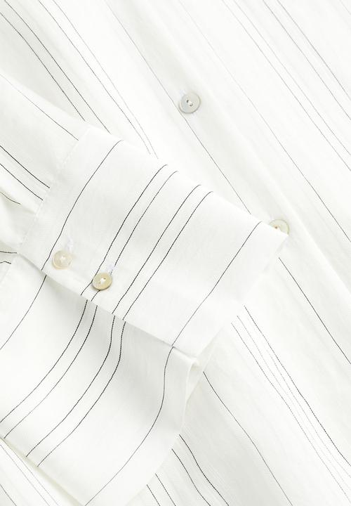 H&M - Jacquard-weave shirt - white striped