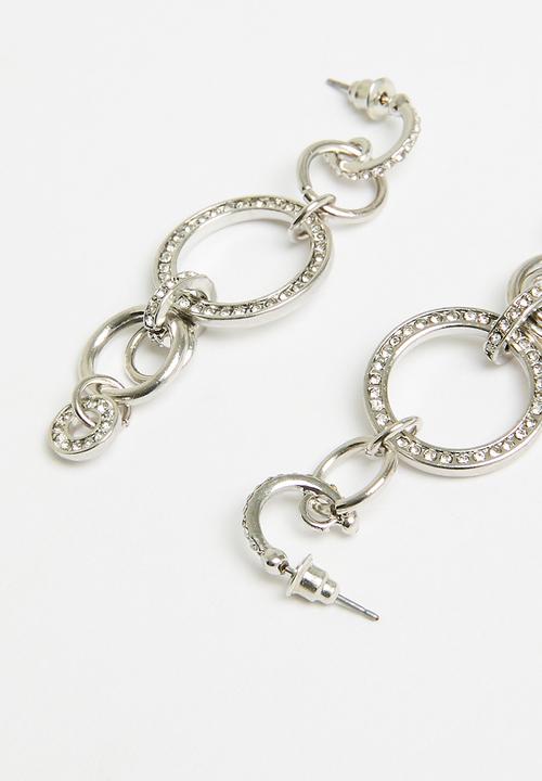 Tessa Design - Anine diamante circles earring - silver