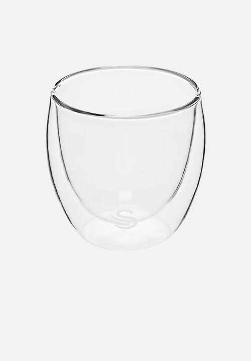 Swan - Swan Double Walled Cappuccino Glasses 250ml - clear