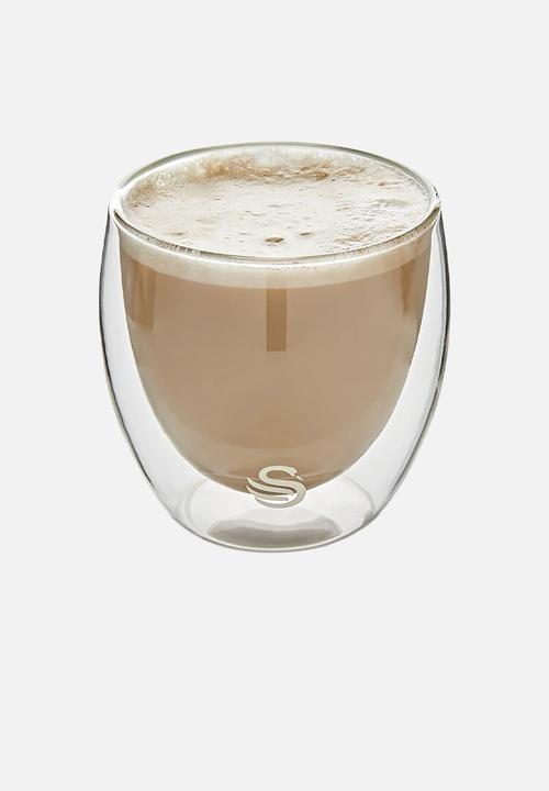 Swan - Swan Double Walled Cappuccino Glasses 250ml - clear