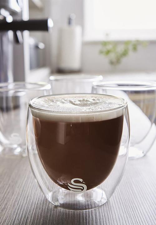 Swan - Swan Double Walled Cappuccino Glasses 250ml - clear