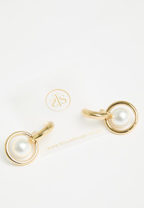 Tessa Design - Hannah ring and pearl earring - gold