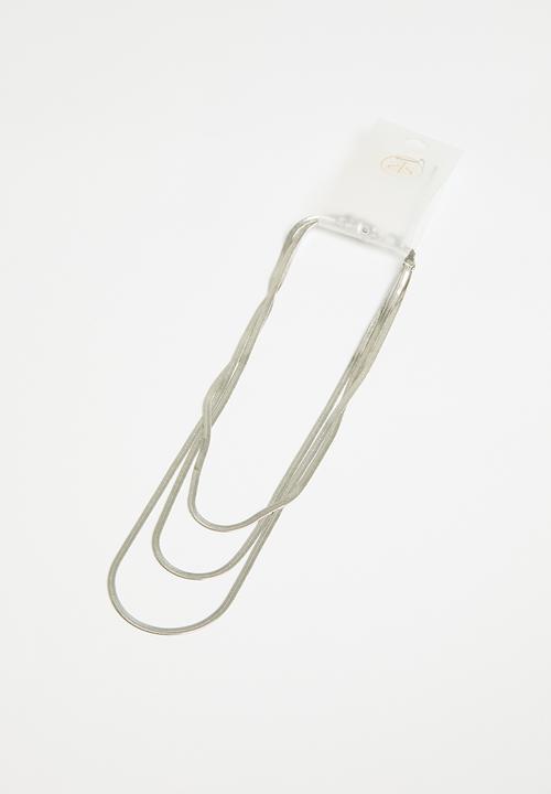 Tessa Design - Gabriella multi row chain - silver