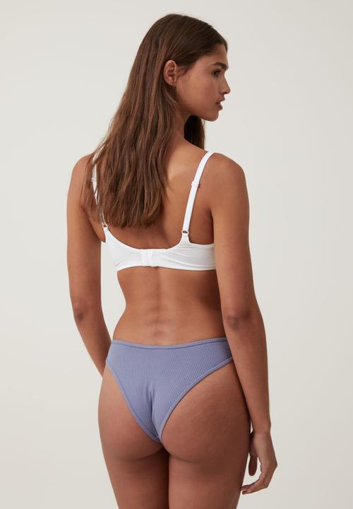 Cotton On - Organic Cotton Rib Brasiliano Brief - Blue Granite