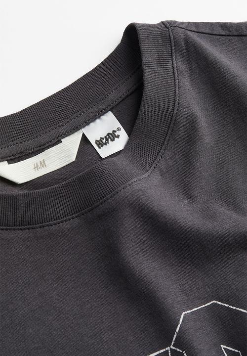 H&M - T-shirt with a motif - dark grey ac dc