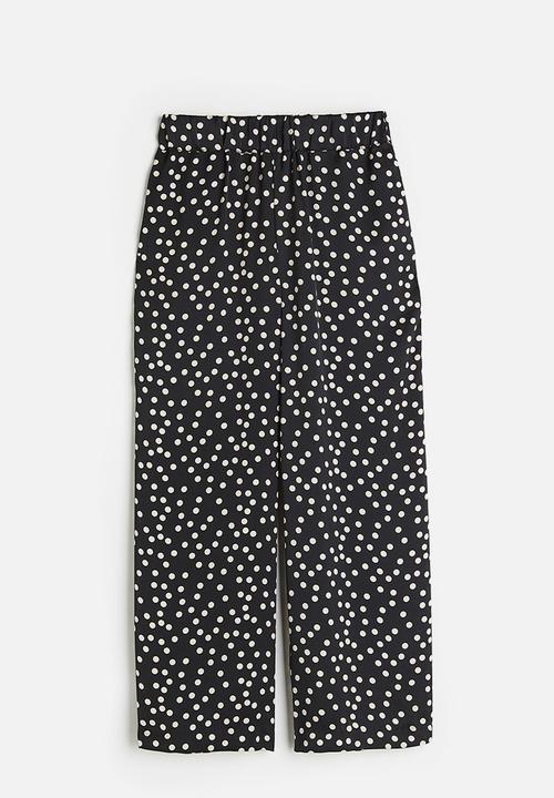 H&M - Patterned trousers - black spotted