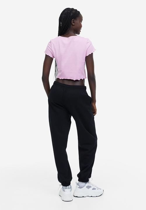H&M - Cropped T-shirt - pink