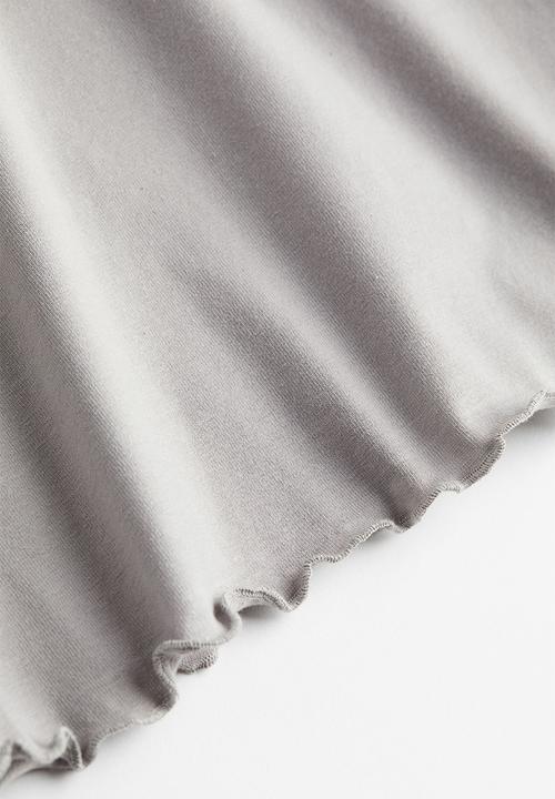 H&M - Cropped T-shirt - light grey 