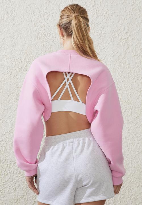 Cotton On - Plush Cropped Shrug - Pink Fizz