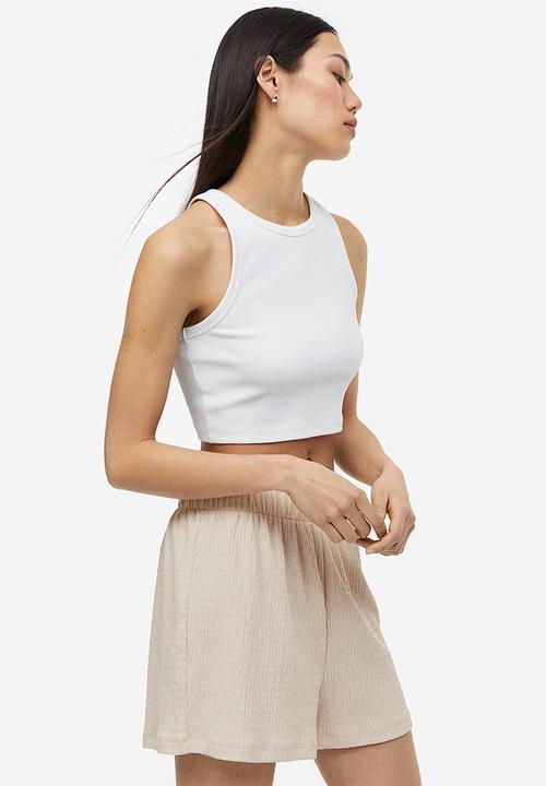 H&M - Crêpe shorts - light beige