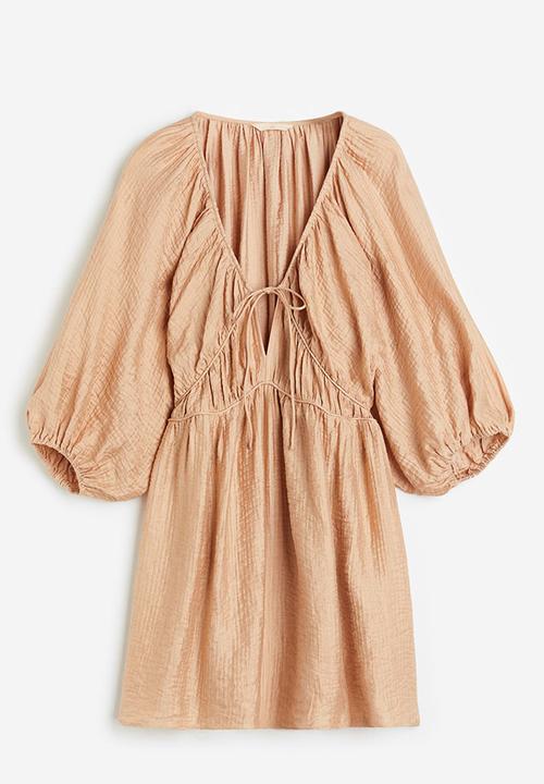 H&M - Oversized lyocell-blend dress - beige