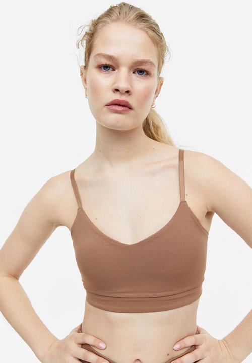 H&M - Softmove™ light support sports bra - light brown