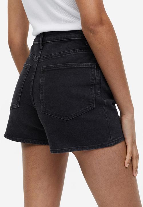 H&M - Denim shorts - black