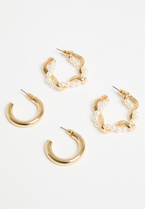 Tessa Design - Emily twisted hoop set - gold