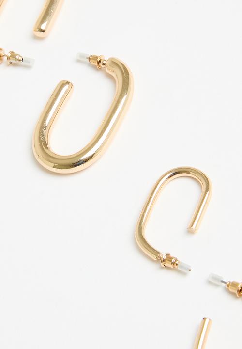 Tessa Design - Isabella oval hoop set - gold
