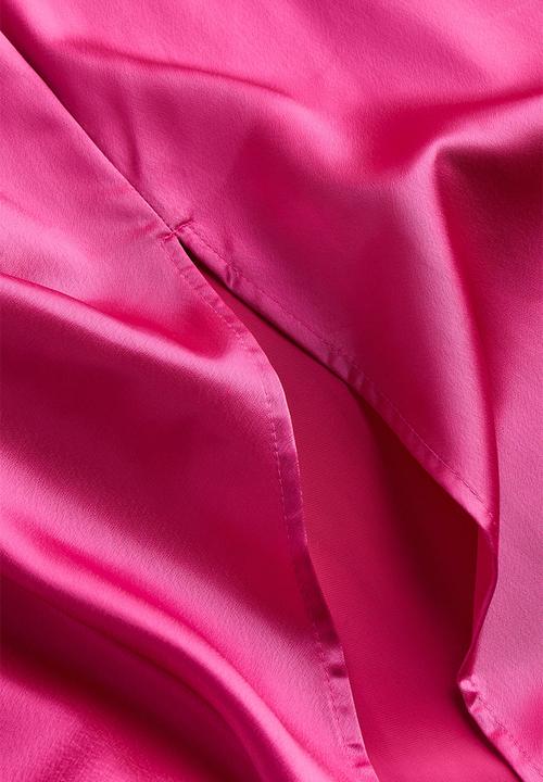 H&M - Tie-strap corset dress - cerise 