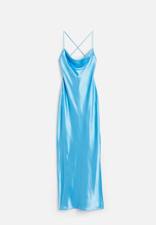 H&M - Satin slip dress - blue