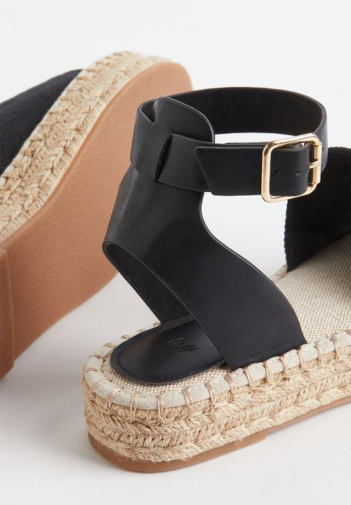 H&M - Embroidery-detail espadrilles - black