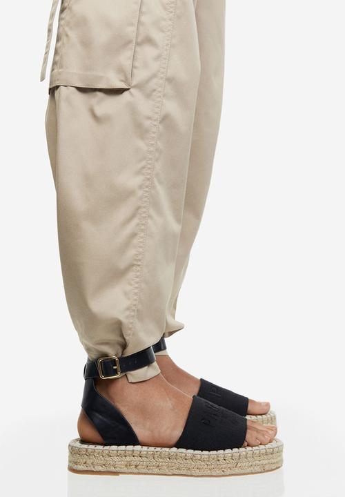 H&M - Embroidery-detail espadrilles - black