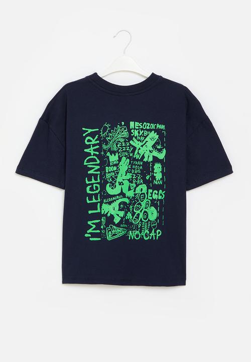Rebel Republic - Printed tee - navy