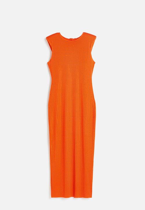 H&M - Rhinestone-embellished dress - orange