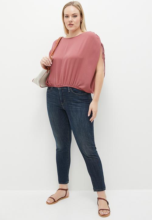Superbalist - Drawstring crop gathered blouse - ash rose