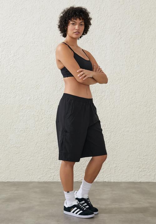 Cotton On - Woven Cargo Jort - Black