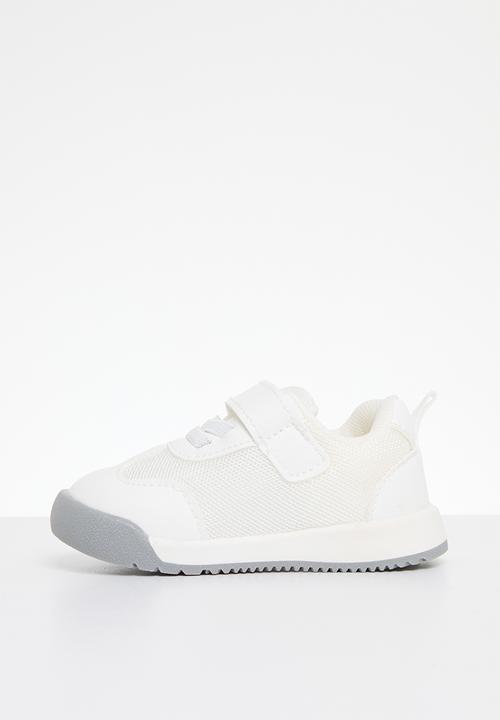 Pop Candy - Velcro and lace up sneaker - white
