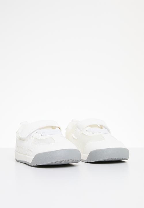 Pop Candy - Velcro and lace up sneaker - white