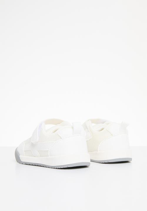 Pop Candy - Velcro and lace up sneaker - white