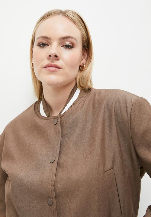 dailyfriday - Basic collegiate bomber - taupe