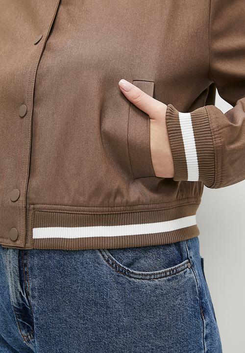 dailyfriday - Basic collegiate bomber - taupe