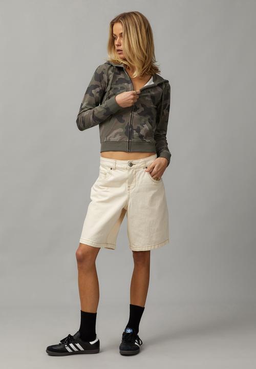 Factorie - Lightweight Graphic Zip Through Hoodie - Camo