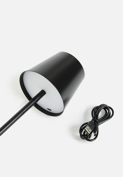 Sixth Floor - Louis touch rechargeable lamp - black