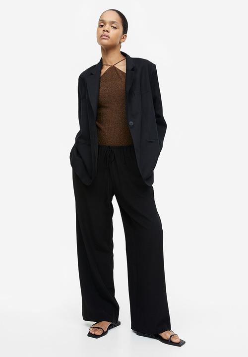 H&M - Wide trousers - black