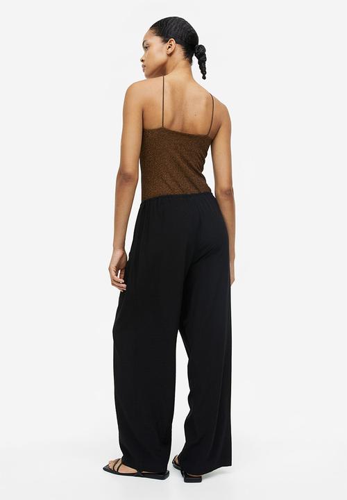 H&M - Wide trousers - black