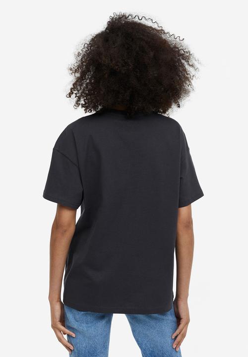 H&M - Oversized printed T-shirt - dark grey the beatles