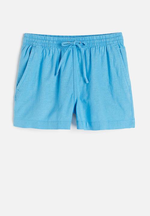H&M - Linen-blend shorts - blue