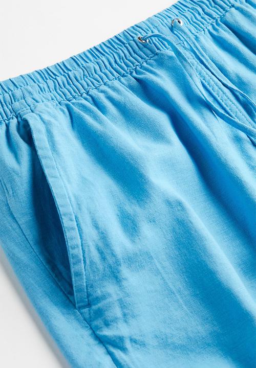 H&M - Linen-blend shorts - blue