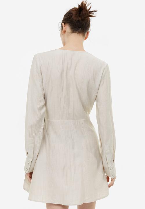 H&M - Wrap dress - light beige