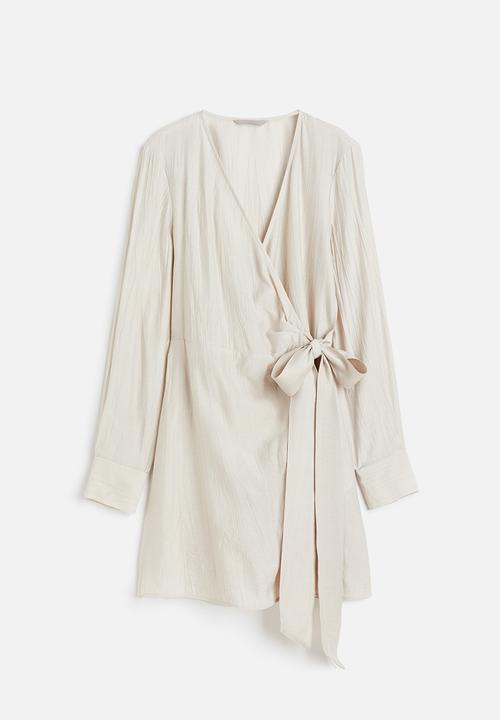 H&M - Wrap dress - light beige