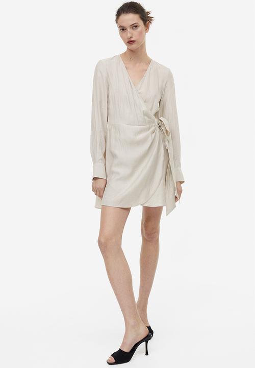 H&M - Wrap dress - light beige