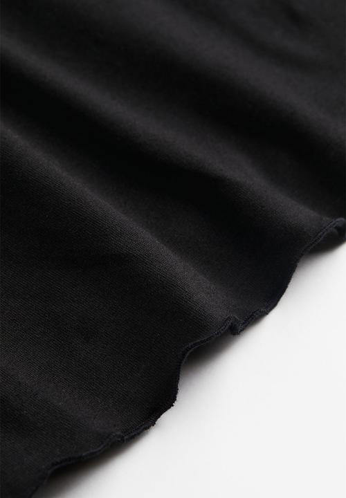 H&M - Cropped T-shirt - black
