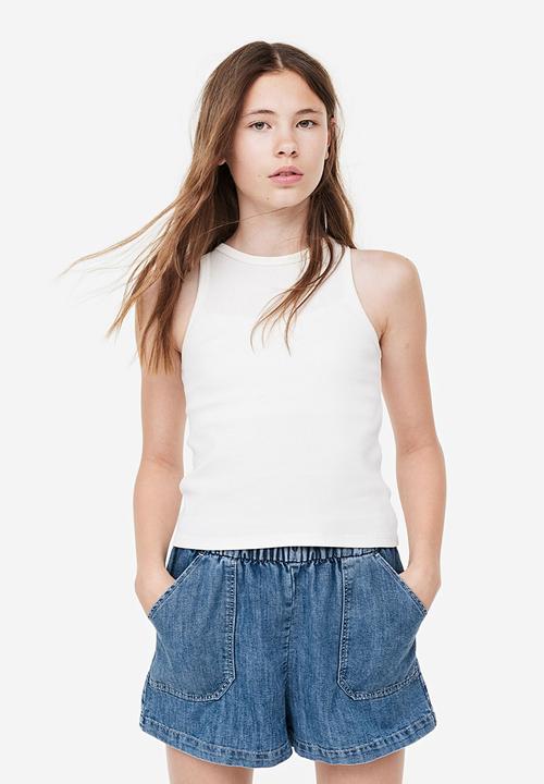 H&M - 2 Pack cotton shorts - denim blue/floral