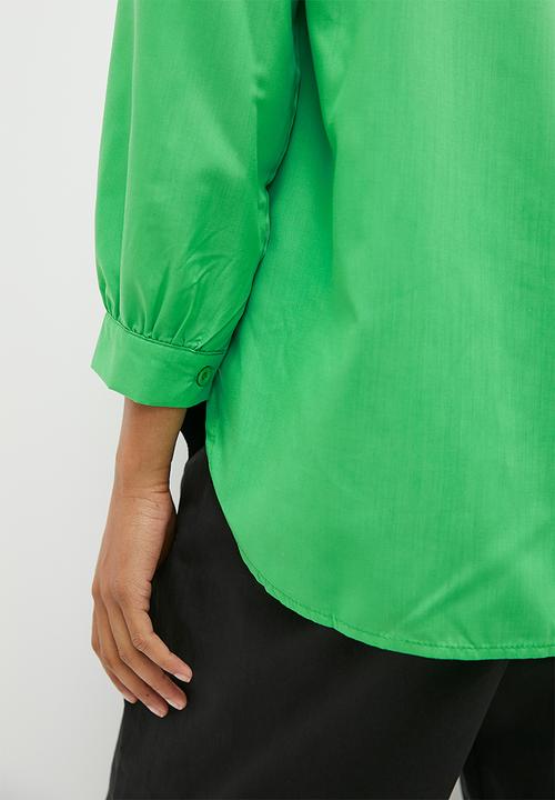dailyfriday - Cotton oversized shirt - green
