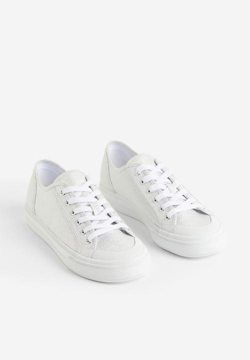 H&M - Glittery trainers - white