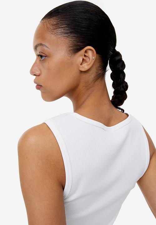 H&M - Ribbed vest top - white