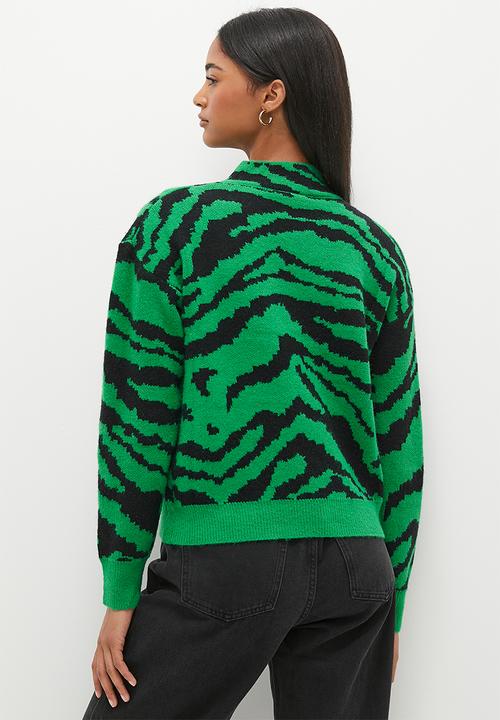 dailyfriday - Zebra print jumper - black/green